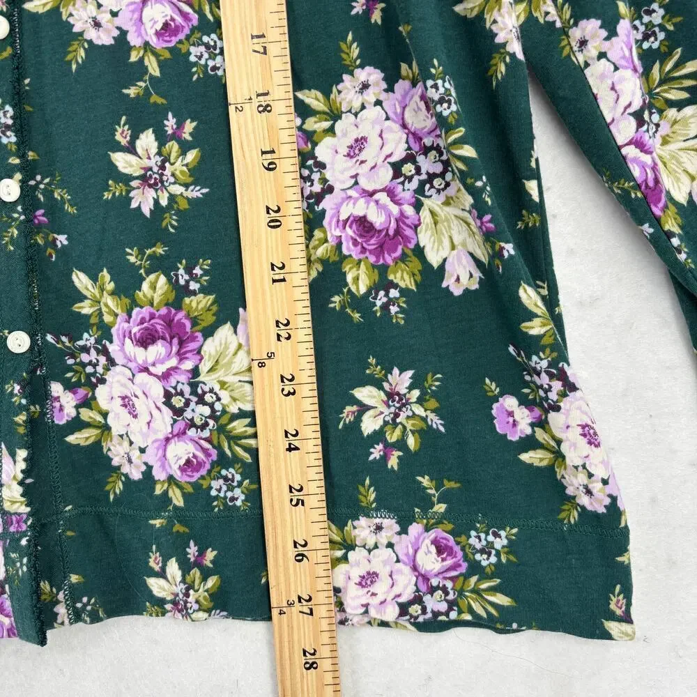 Carole Hochman 2 Piece Pajama Set Size M Green‎ Floral Heavenly Soft Sleepwear